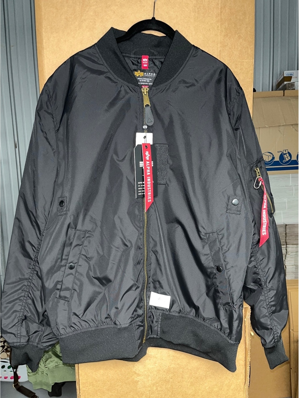Alpha Industries MA 1 Bomber Jacket Black 2XL